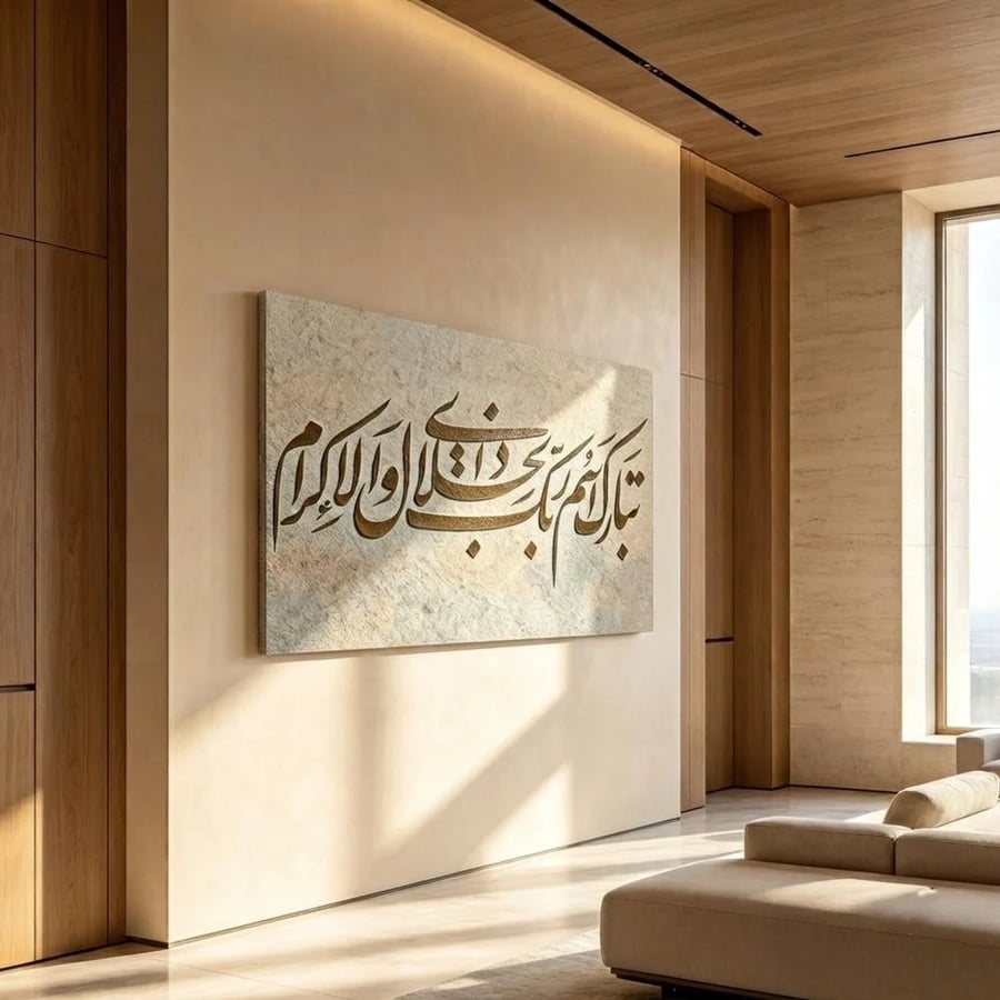 لوحة جدارية عرضية فن اسلامي تصميم عصري