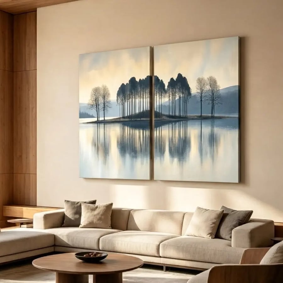 لوحة ثنائية تصميم عصري