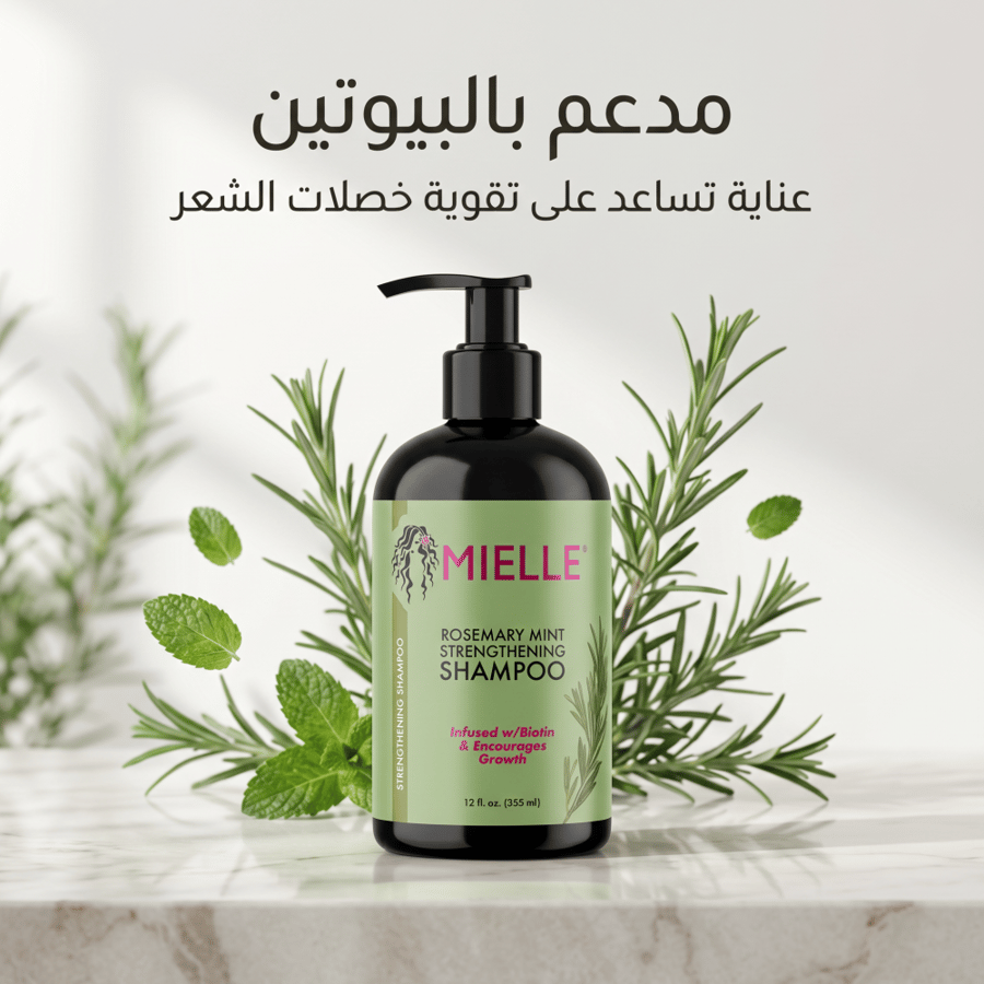 شامبو تقوية النعناع روزماري ، خالٍ - الكبريتات والبارابين