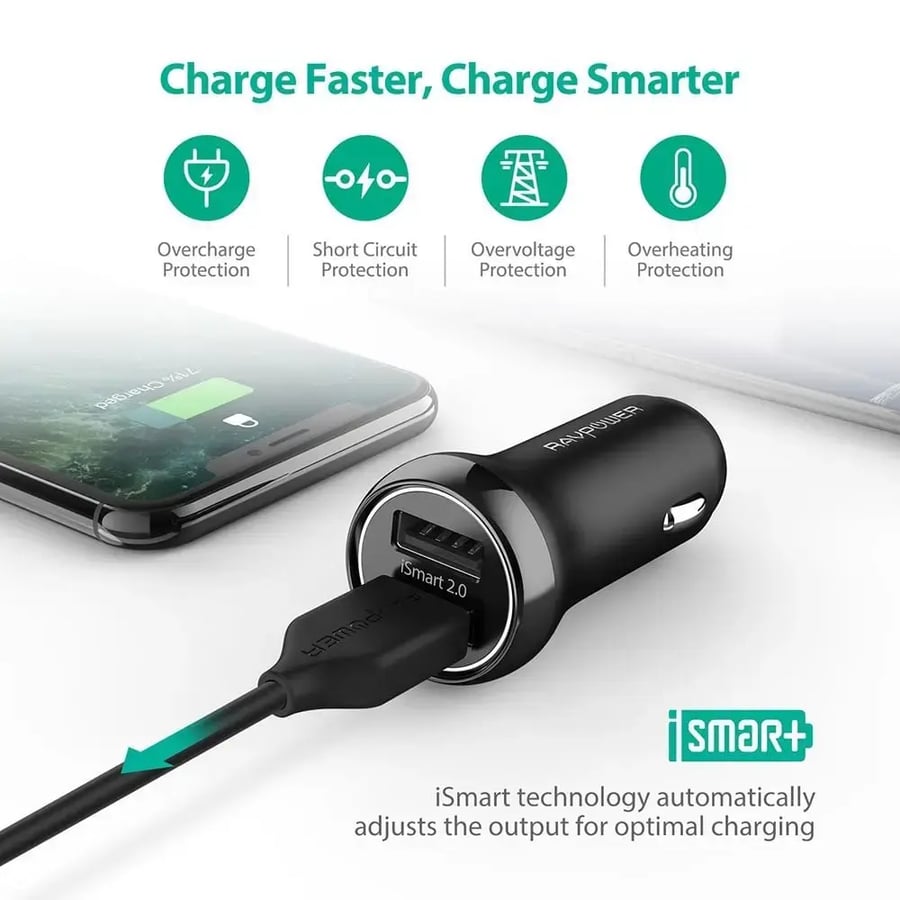 شاحن سيارة 17 واط  RAVPOWER