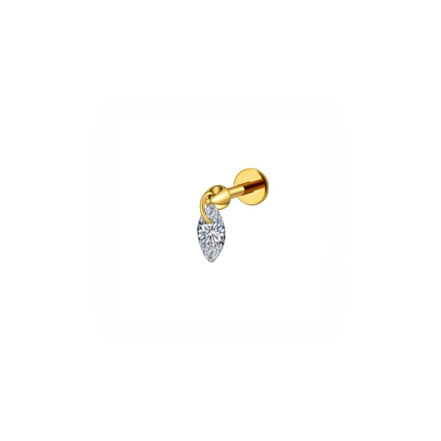 Gold diamond pear