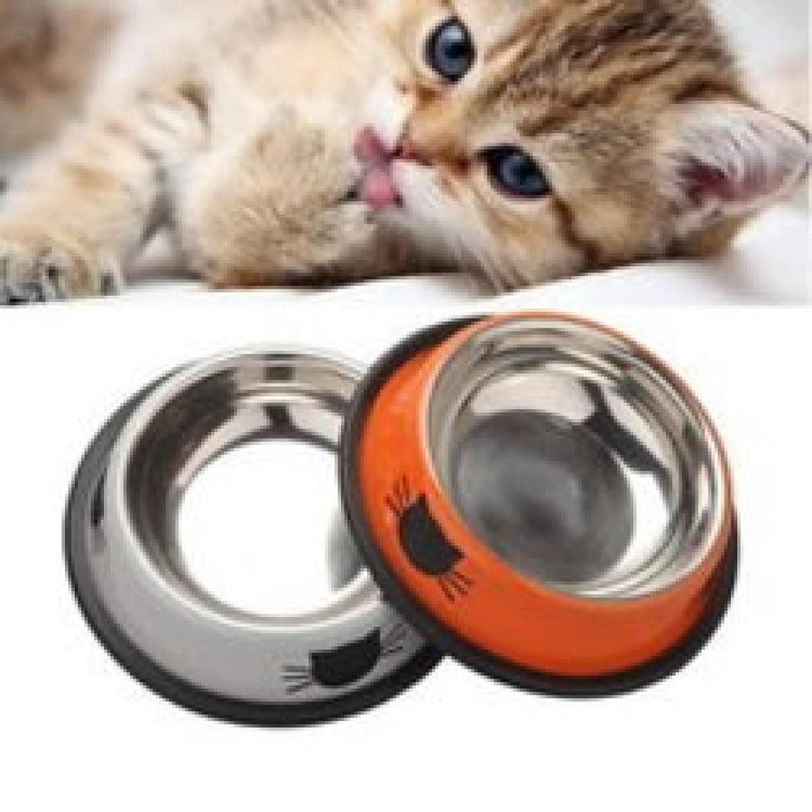 500ml Cat Design Stainless Steel Bowl