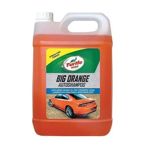 ترتل واكس شامبو غسيل السياره البيج و البرتقالي بسعة 5لتر من شركة (TURLE WAX)