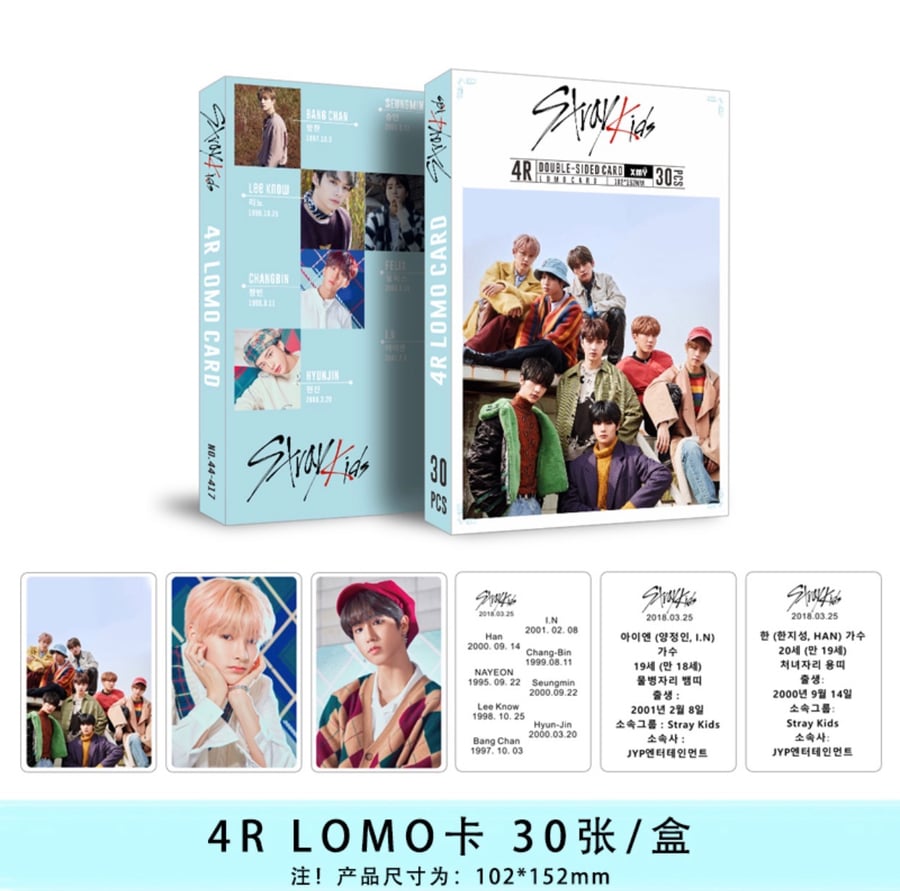 بوست كارد ستراي كيدز مع التواريخ Stray kids Postcard