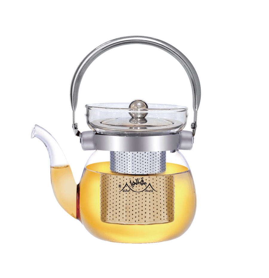 ابريق زجاج بمصفى غطا استيل 800 ملي برق الحيا QX202SS80