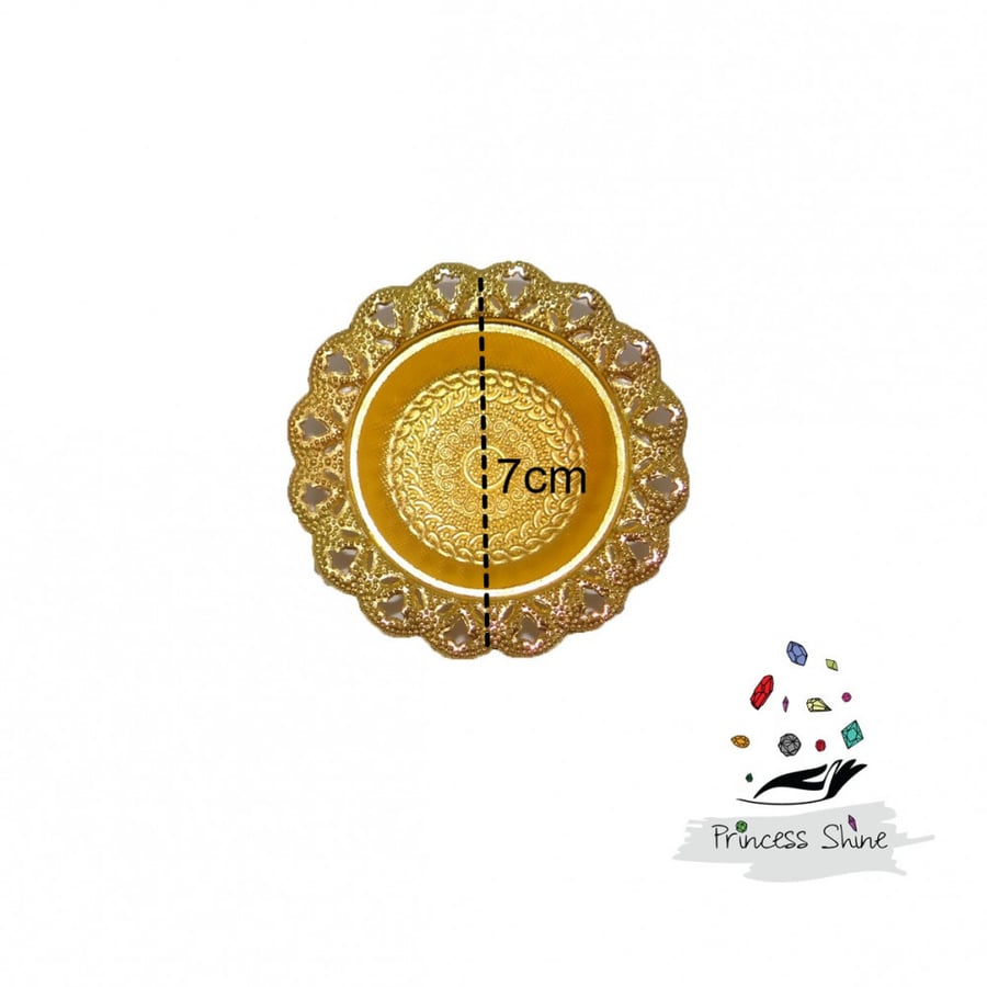 746- صحن مبخرة لون ذهبي