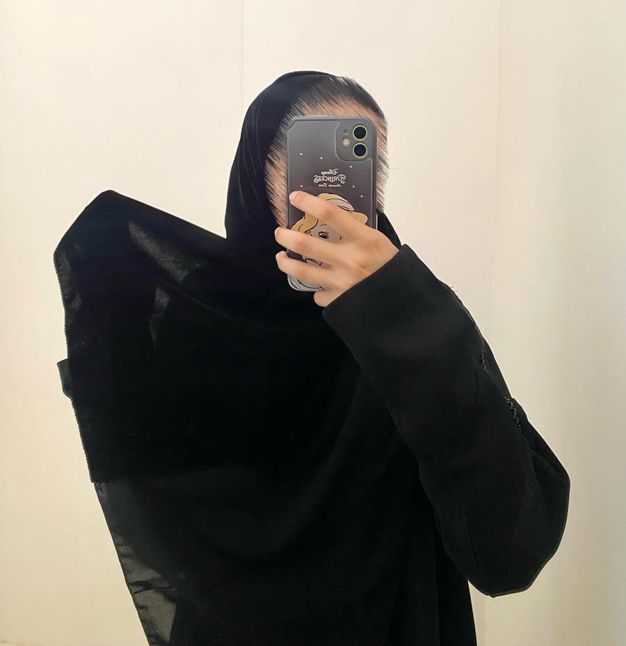 طرحة نص ليزر ونص مخمل