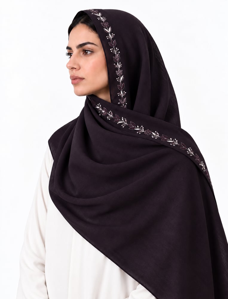 طرحة حنين لينن لون بنفسجي