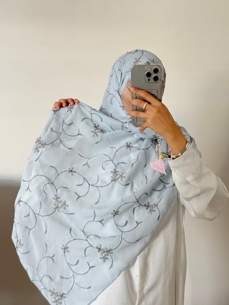 طرحة ماريا ليزر لون سماوي