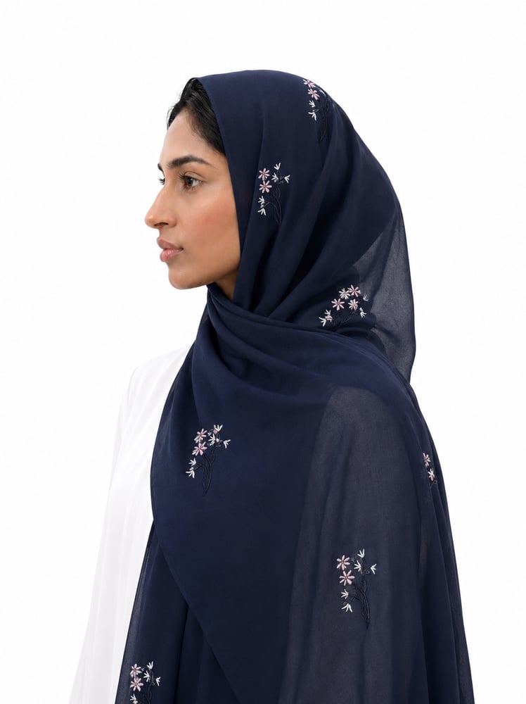 طرحة عنود ليزر لون كحلي