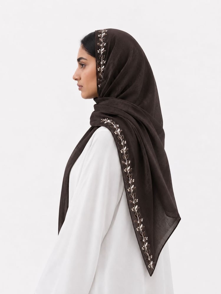 طرحة حنين لينن لون بني