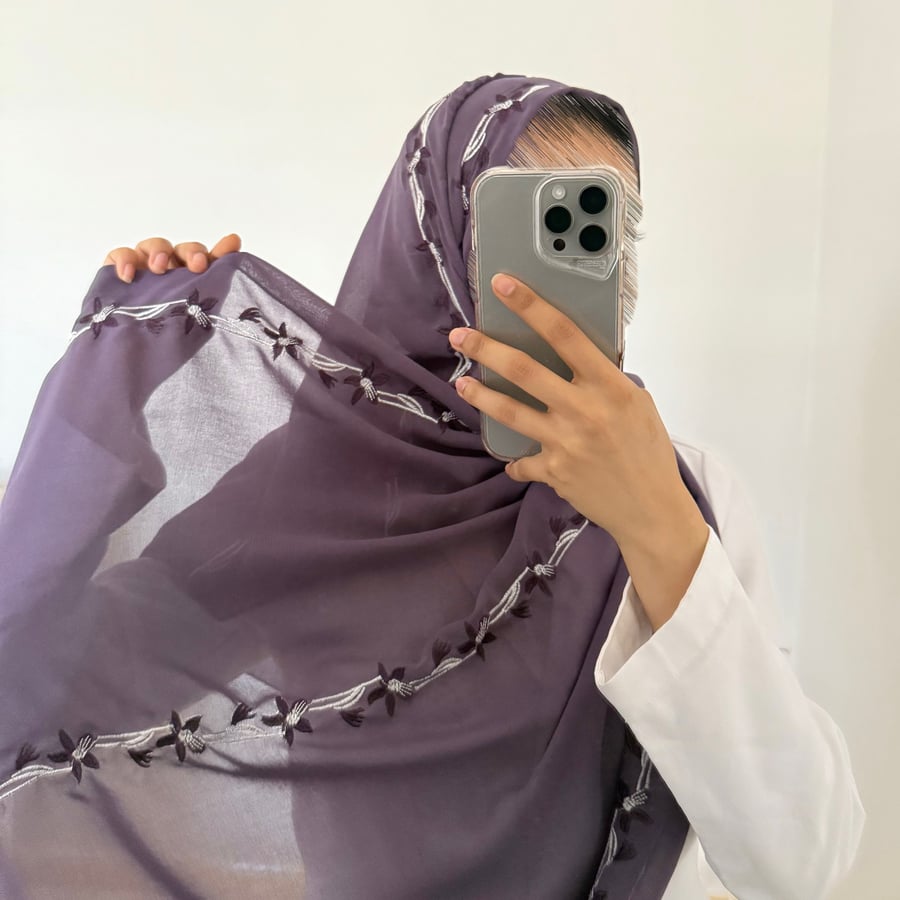 طرحة غلا ليزر لون موف