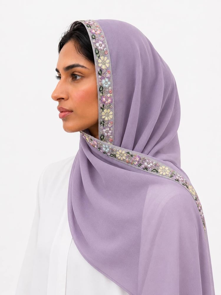 طرحة درة ليزر لون موف فاتح