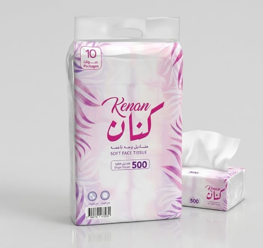 كنان مناديل ورقية فاخرة ناعمة 3 طبقات 500x10 منديل