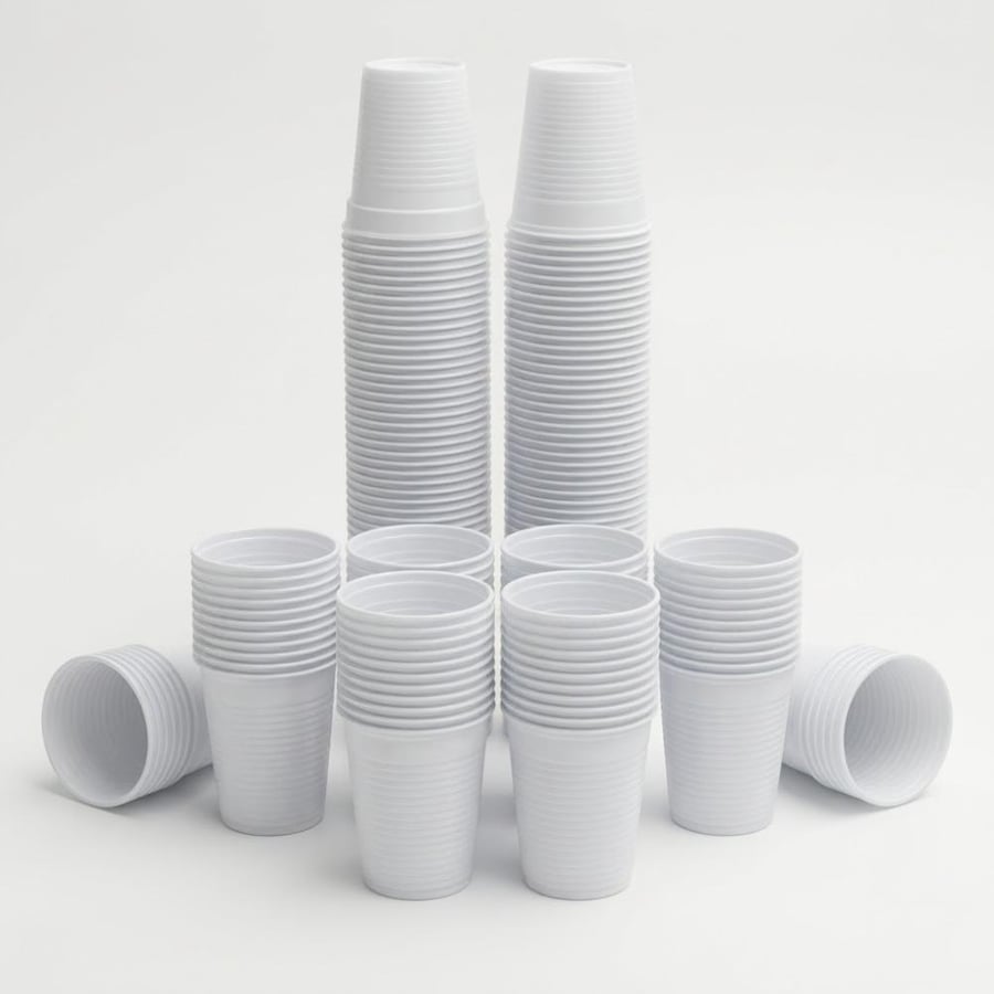 كاسات بلاستيك (200 كاسة) 6oz
