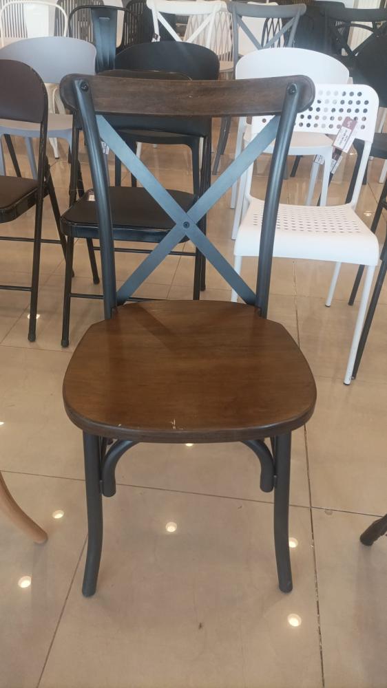Set of 4 chairs, dark wood color