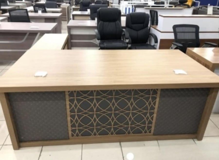 طقم مكتب 220سم مع سكرتارية تصميم كلاسيك