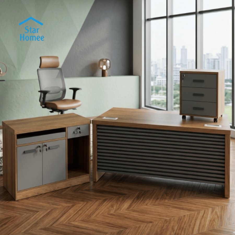 طقم مكتب سكرتارية تصميم كلاسيك عدة ألوان ومقاسات