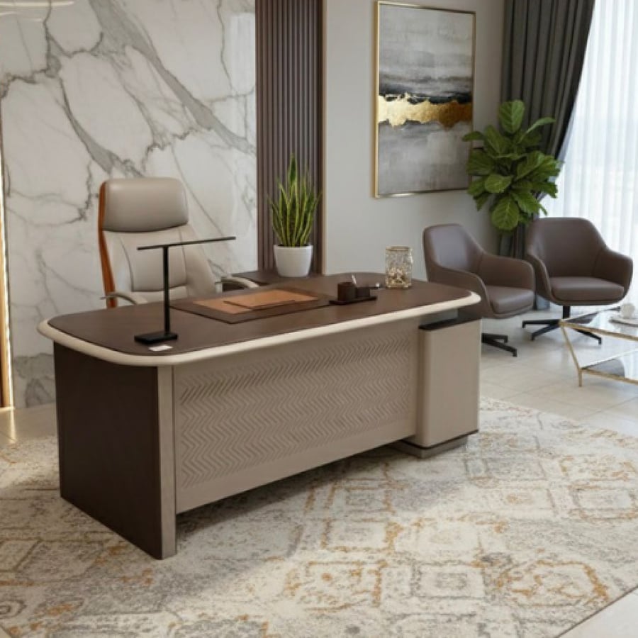 طقم مكتب مع سكرتاريه عدة مقاسات