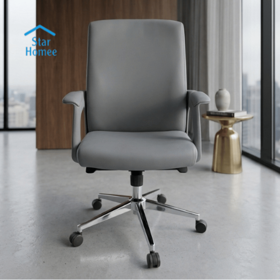 كرسي مكتبي مريح دوار جلد عدة ألوان