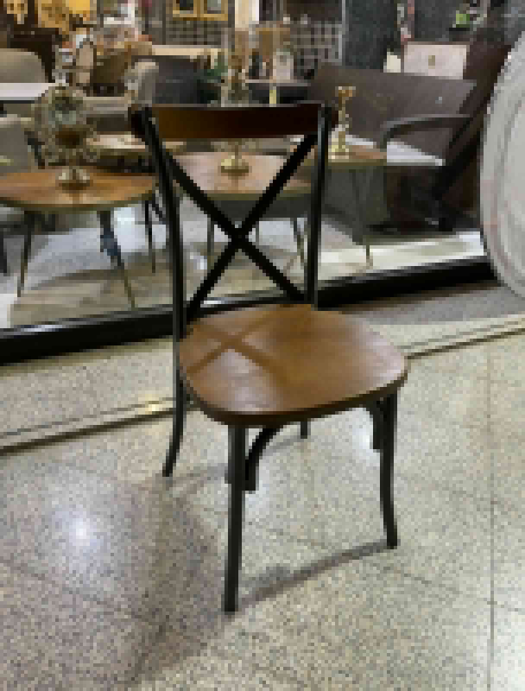 Set of 4 chairs, dark wood color