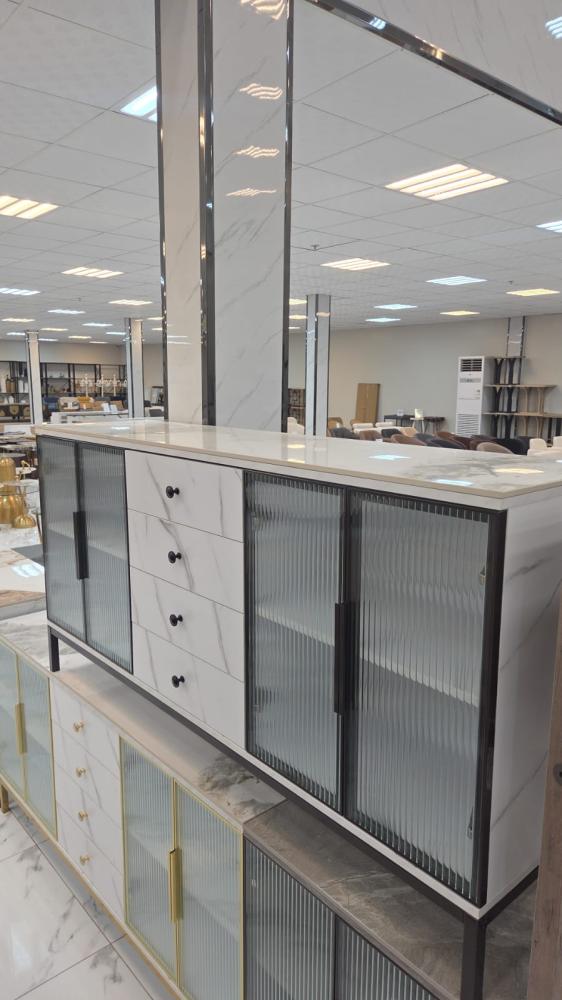 black and white buffet cabinet