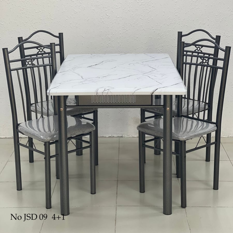 طقم طاولة طعام و4 كراسي عدة ألوان