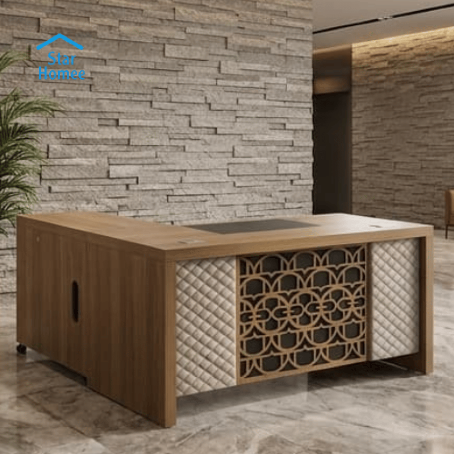 طقم مكتب مع سكرتارية عصري عدة مقاسات