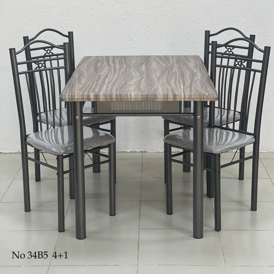 طقم طاولة طعام و4 كراسي عدة ألوان