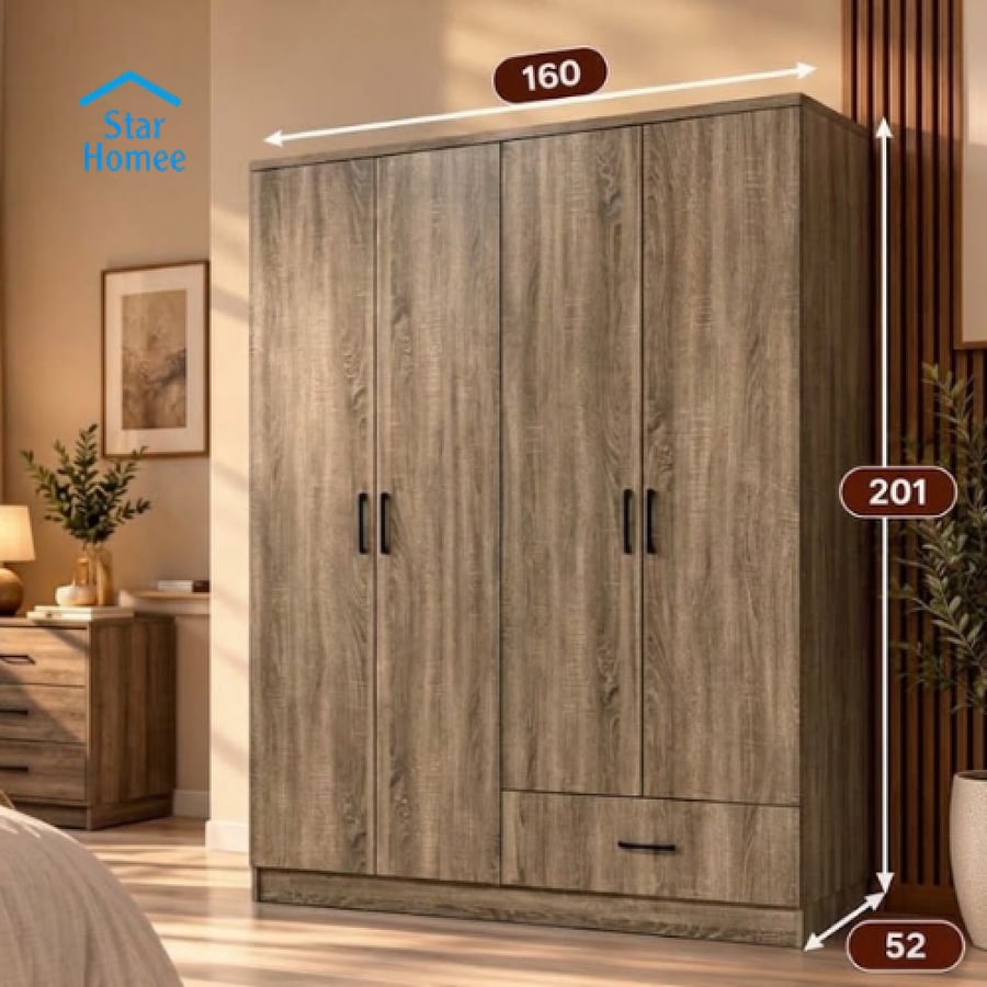 دولاب ملابس 4 أبواب تصميم كلاسيك عدة ألوان