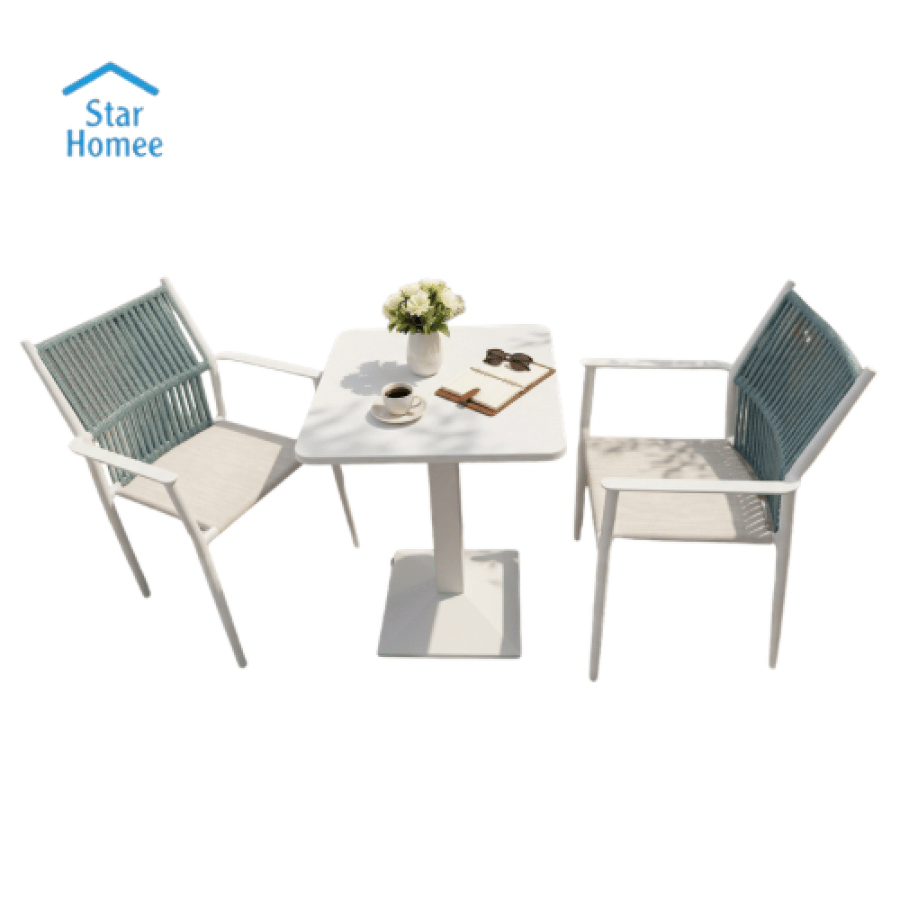 طقم طاوله وكرسيين خارجي