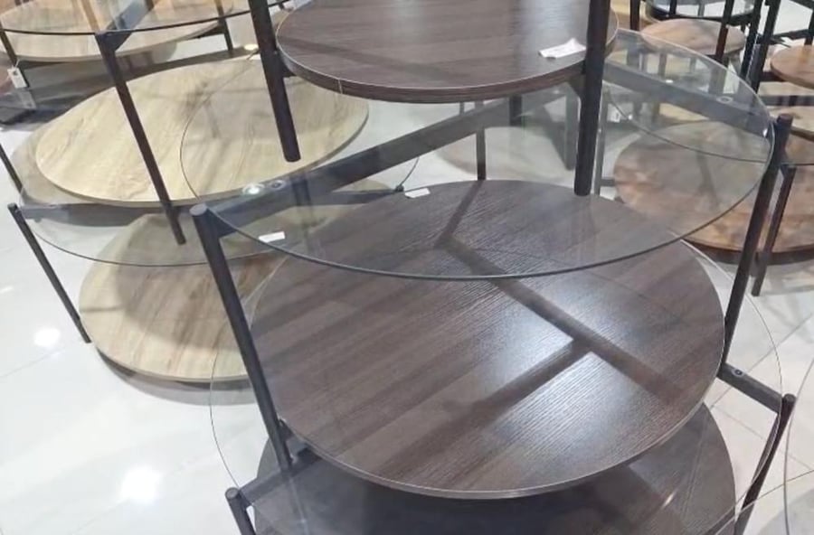 طاوله خدمه سطح قزاز عدة الوان