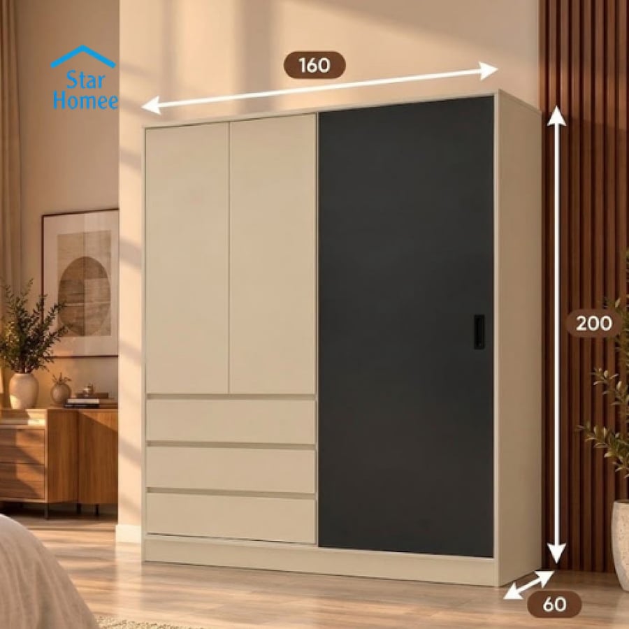دولاب ملابس 160سم بتصميم حديث