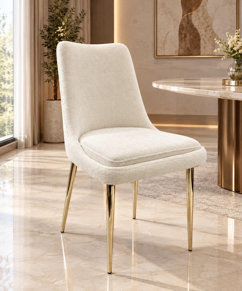 طقم طاولة طعام مع 6 كراسي وبوفيه تصميم ملكي فاخر