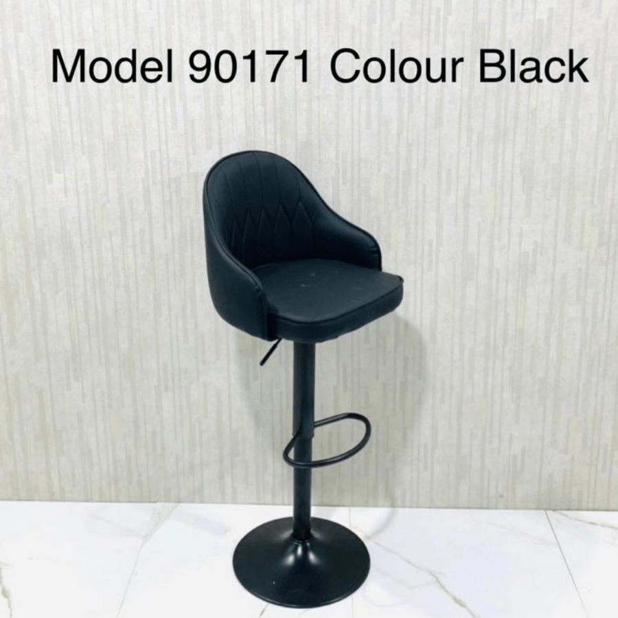 Black Leather Bar Chair
