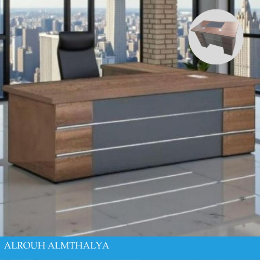مكتب مع سكرتاريه عدة مقاسات