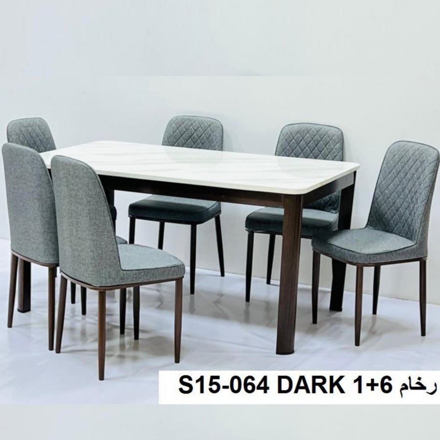 طقم طاولة رخام و (اربع - ست )كراسي