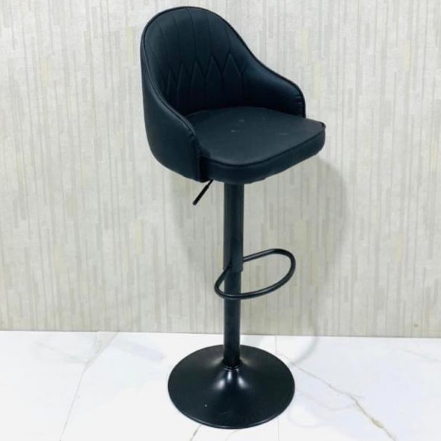 Black Leather Bar Chair