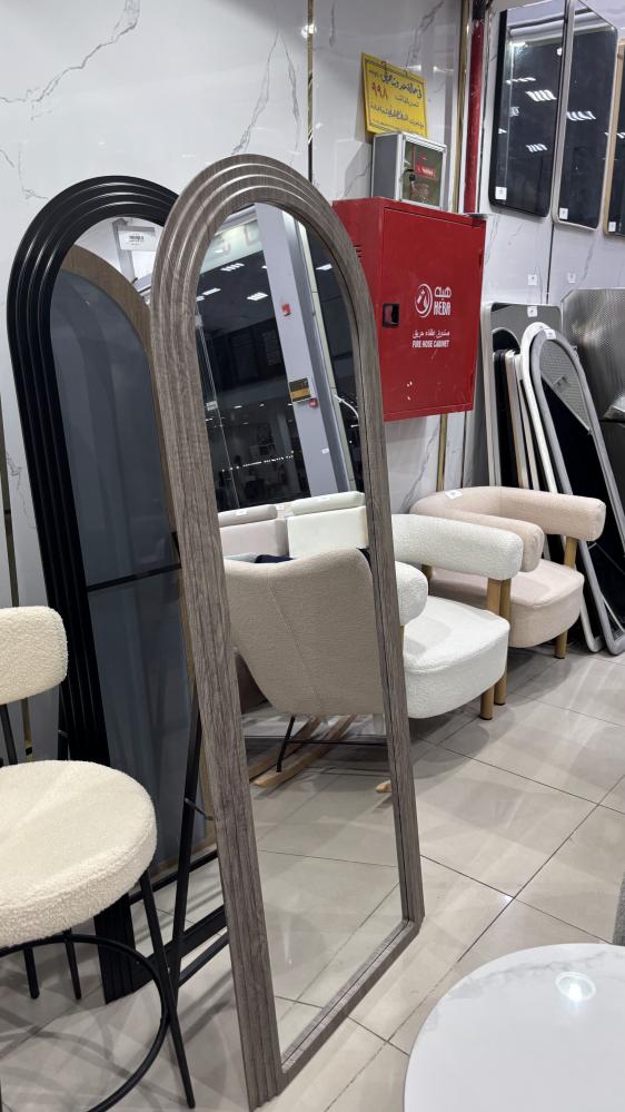 Wooden stand mirrors, various colors, 180cm
