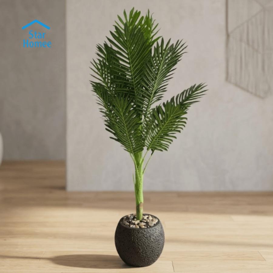 شجرة نخيل صناعية 135سم عدة ألوان تصميم عصري