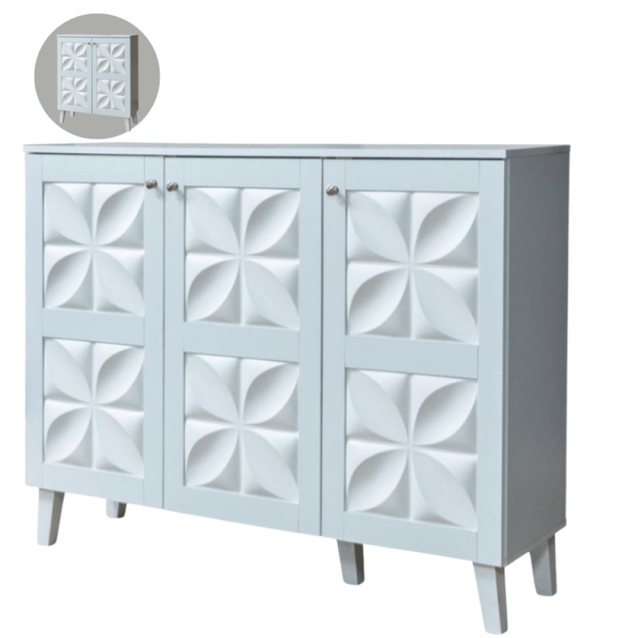 Malaysian white wardrobe with two and three doors