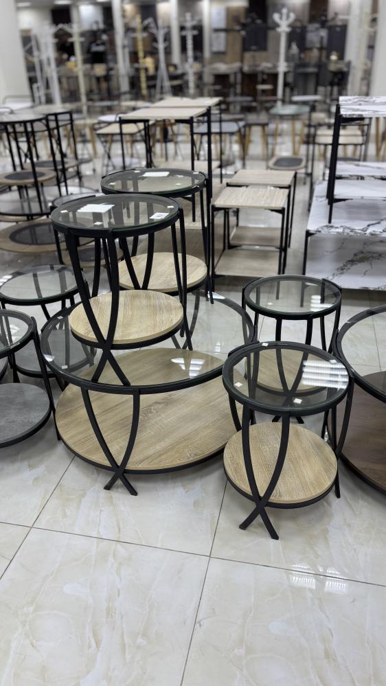 طقم طاولات زجاج عدة ألوان