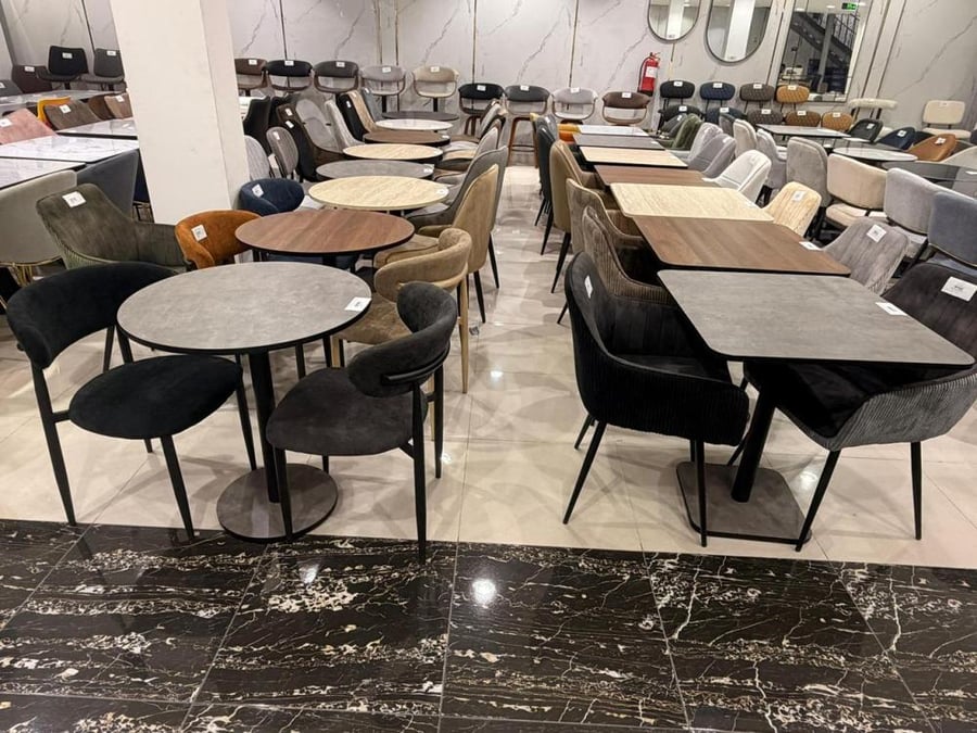 طاولة دائرة خشب ميلامين عدة ألوان