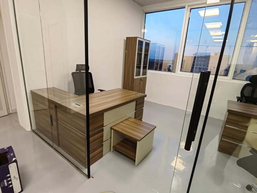 طقم مكتب مع سكرتاريه متكامل بيج عدة مقاسات