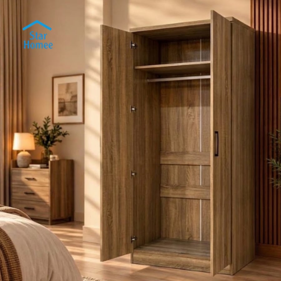 دولاب ملابس بابين بتصميم كلاسيك عدة ألوان