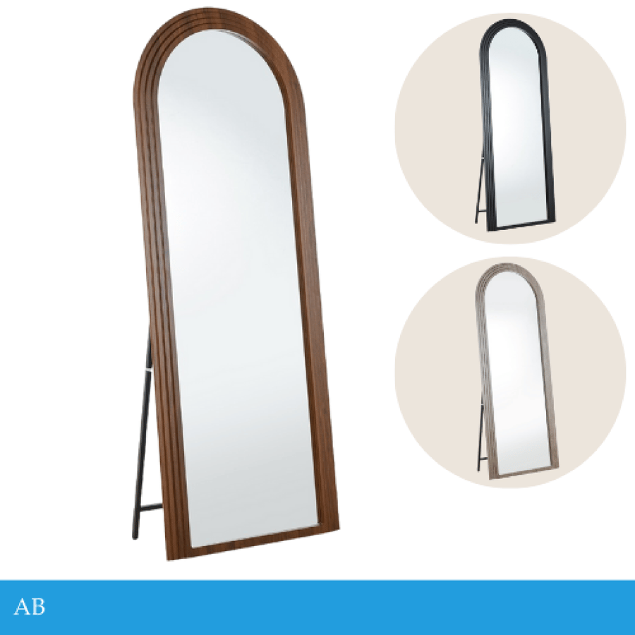 Wooden stand mirrors, various colors, 180cm