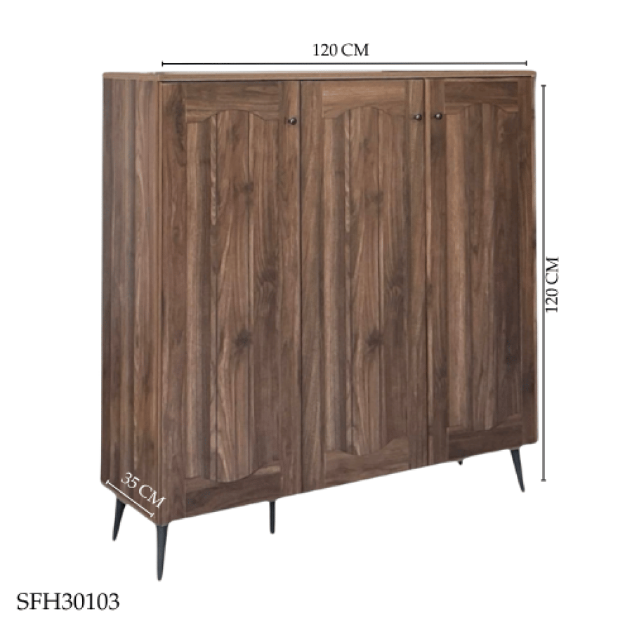 Modern three-door wardrobe, various colors