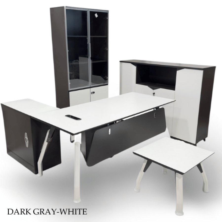 White office cabinet with two doors