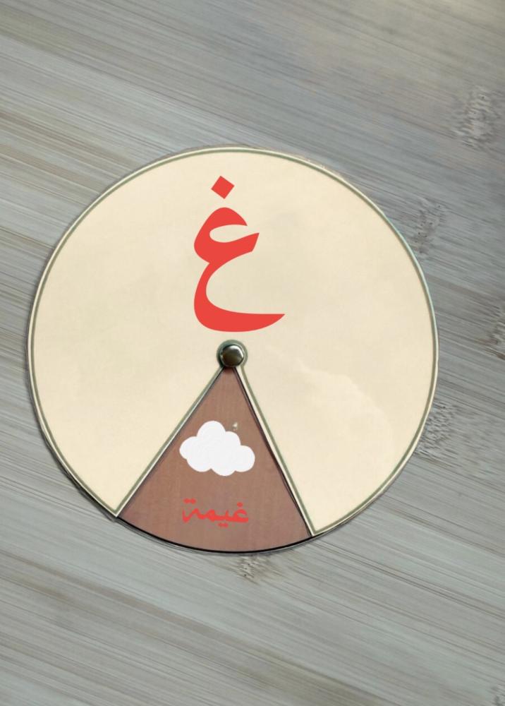 عجلة حرف غ