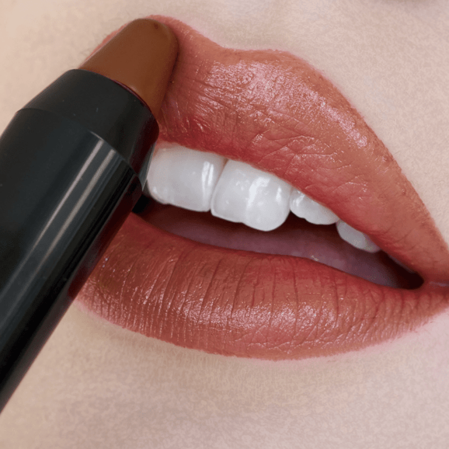 Lipstick matte model Lux Lip Stick brown